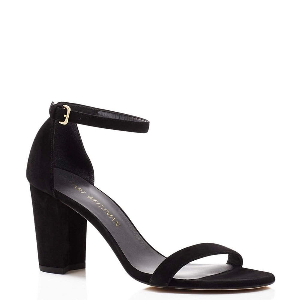 Stuart Weitzman Suede Nearly Nude Sandals